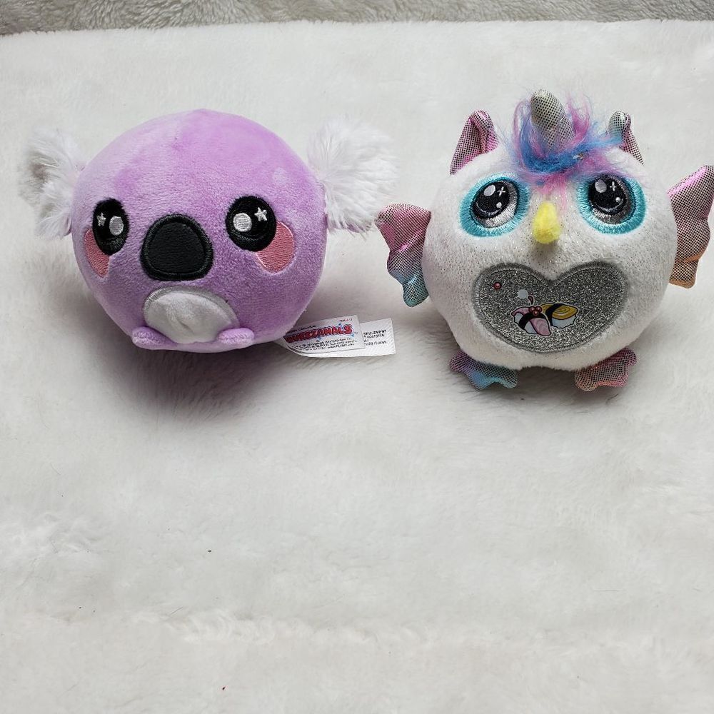 Owl Unicorn Rainbocorns Silver Sparkle Heart Zuru and Squeezamals Kala Koala Sea